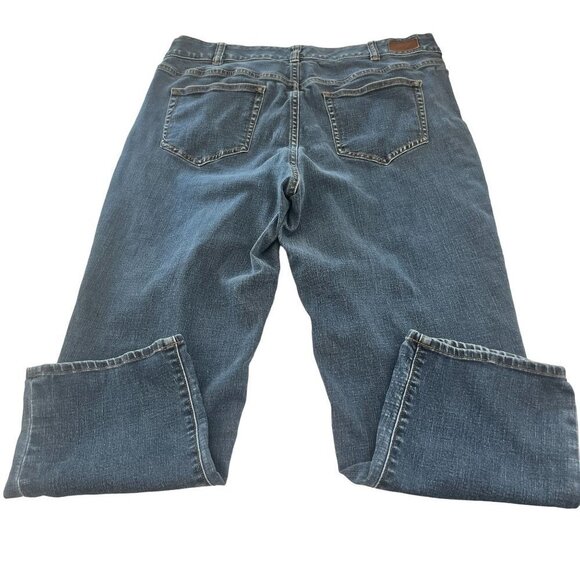 Lands End Jeans Womens Droit Taille Blue‎ Straight Mid Rise Size 18 W - Picture 2 of 8